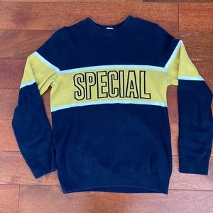 H&M crewneck Sweater blue yellow special